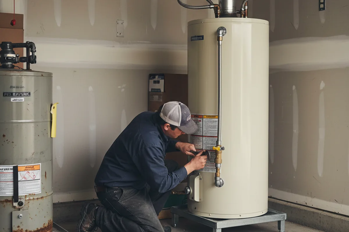 Water heater and shutoff valve replacement in Mishawaka